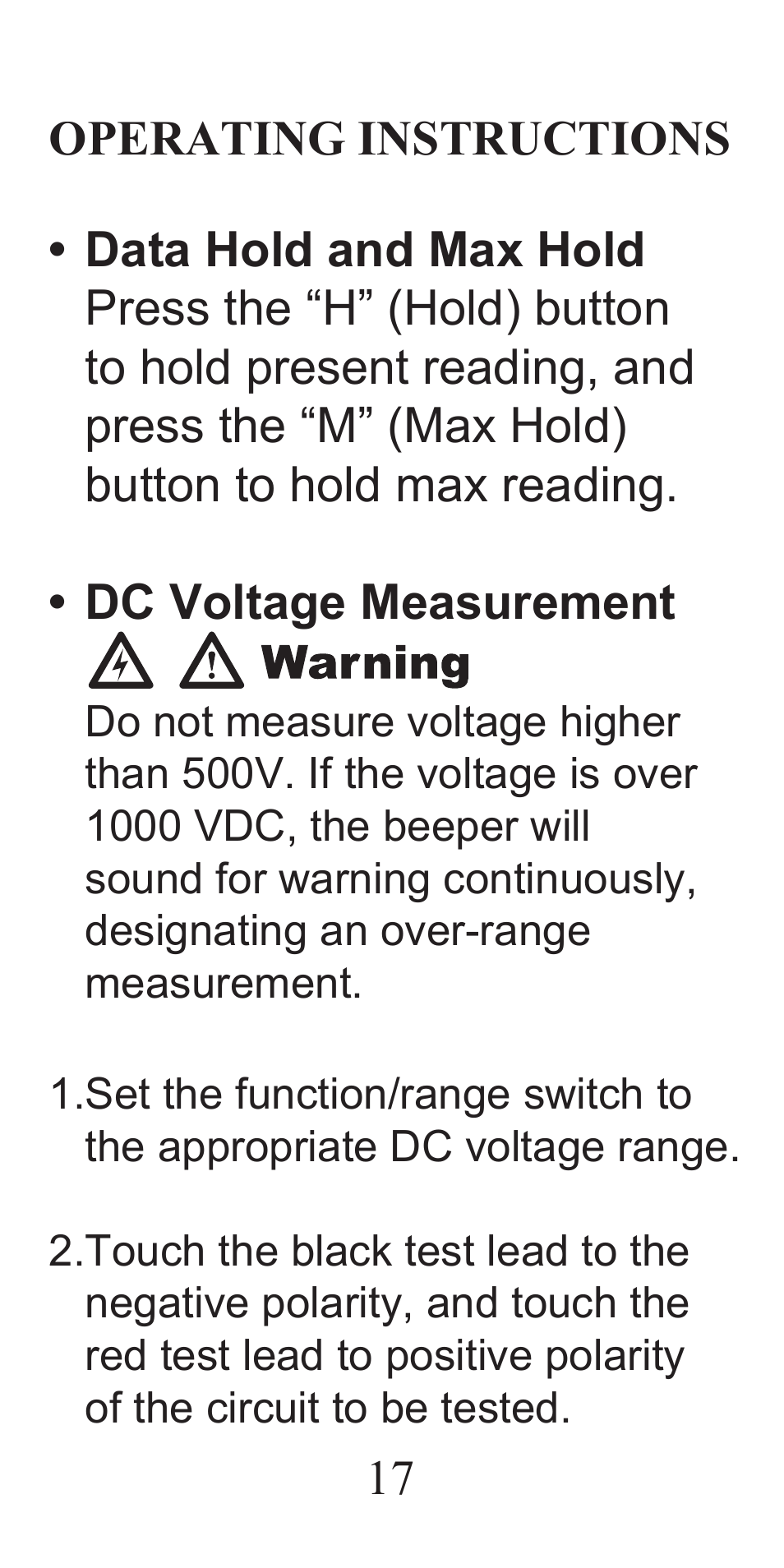 General Tools and Instruments DMM333 User Manual | Page 17 / 28