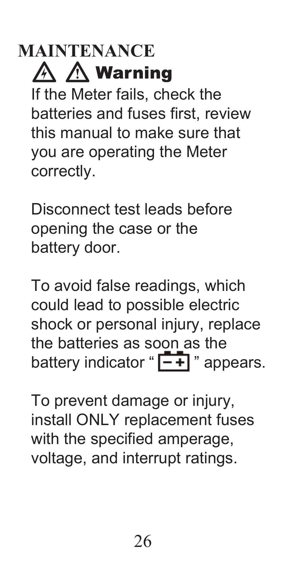 General Tools and Instruments DMM333 User Manual | Page 26 / 28