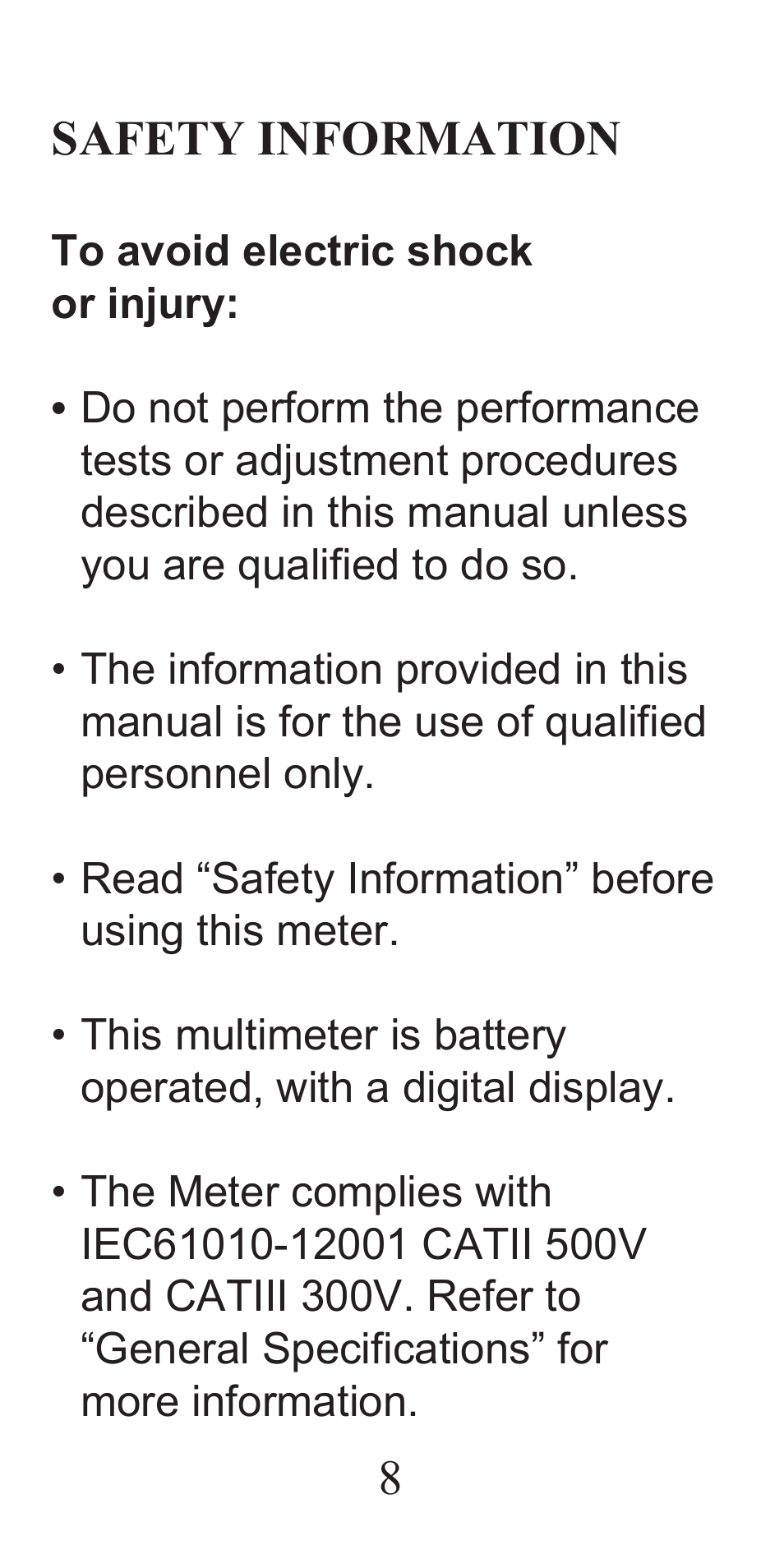 General Tools and Instruments DMM333 User Manual | Page 8 / 28