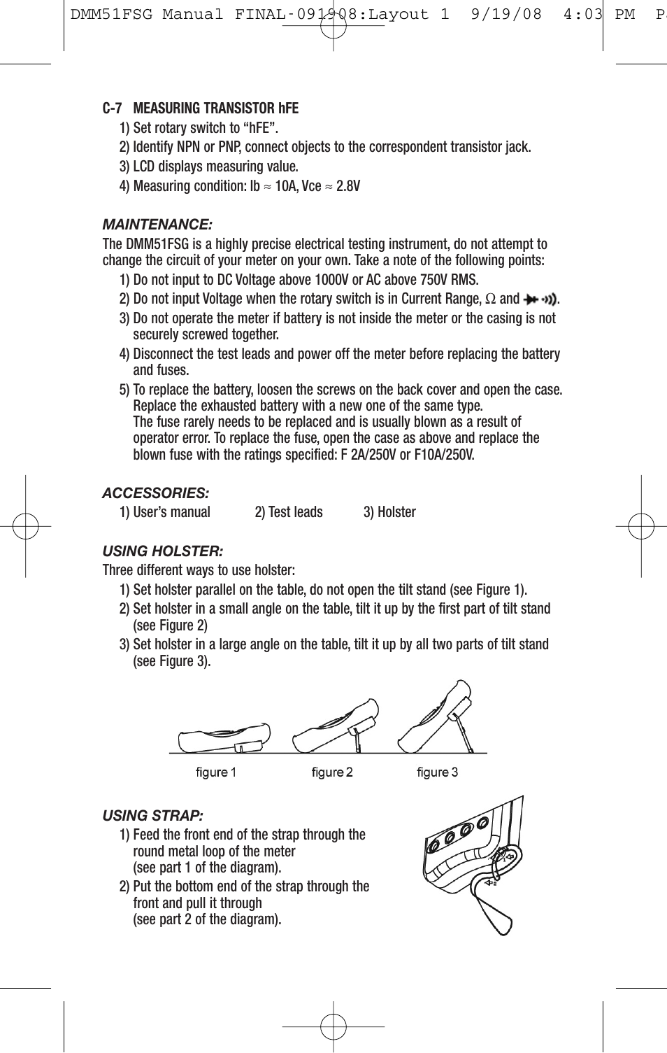 General Tools and Instruments DMM51FSG User Manual | Page 8 / 24