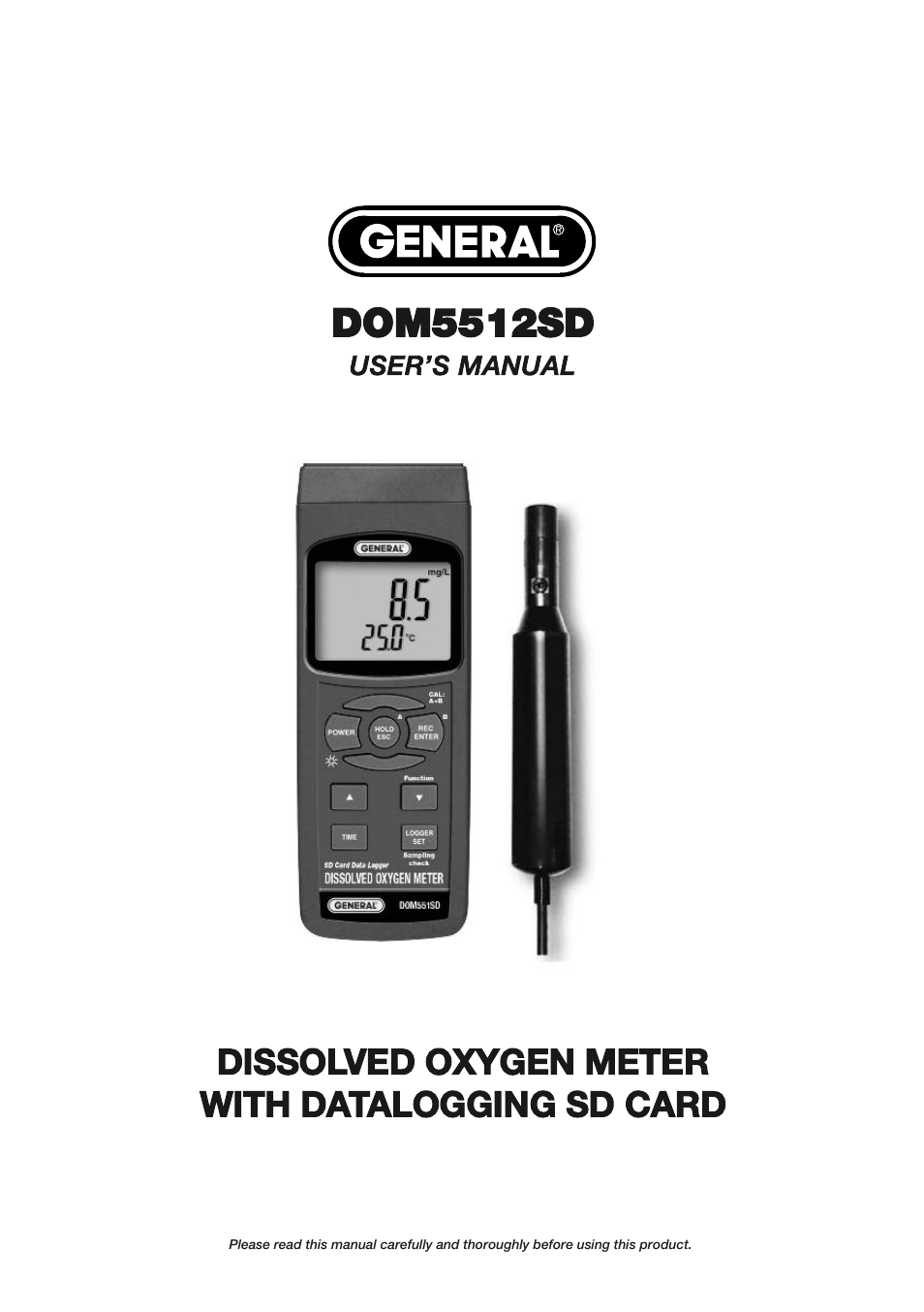 General Tools and Instruments DOM5512SD User Manual | 16 pages