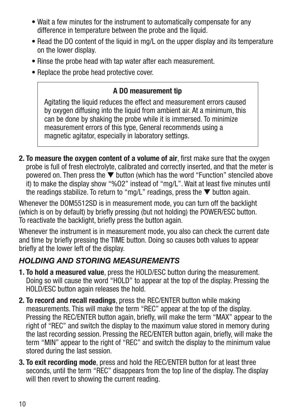 General Tools and Instruments DOM5512SD User Manual | Page 10 / 16