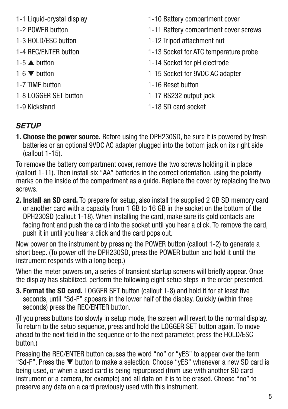 General Tools and Instruments DPH230SD User Manual | Page 5 / 16