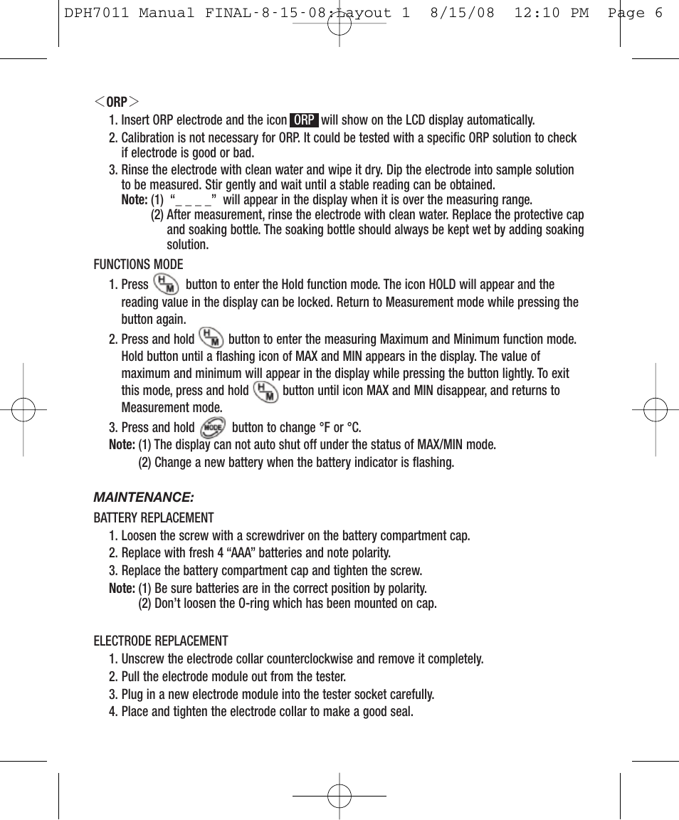 General Tools and Instruments DPH7011 User Manual | Page 6 / 8