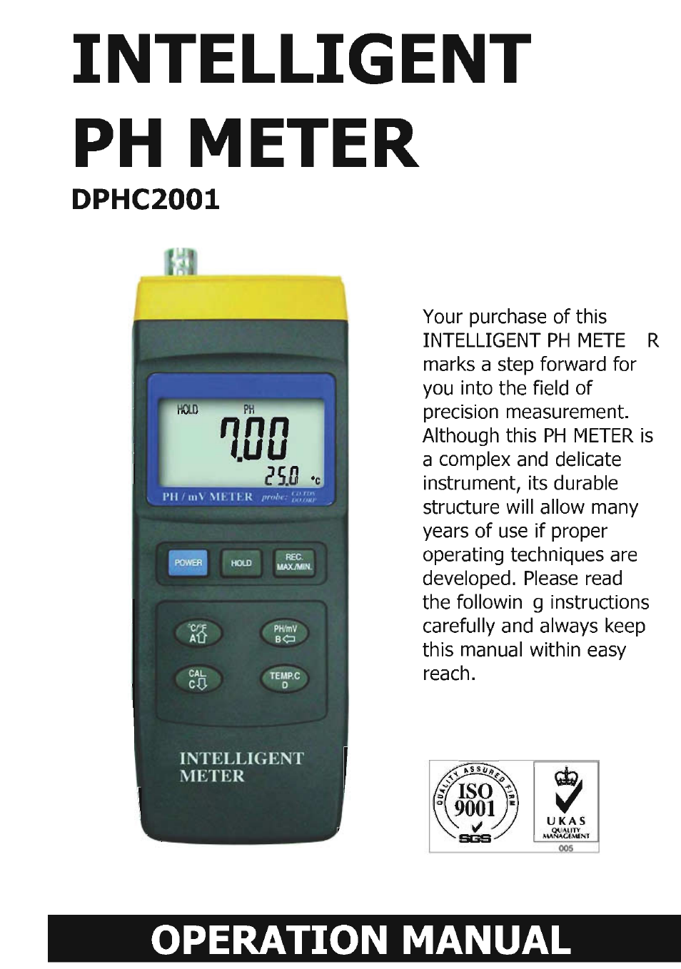 General Tools and Instruments DPHC2001 User Manual | 25 pages