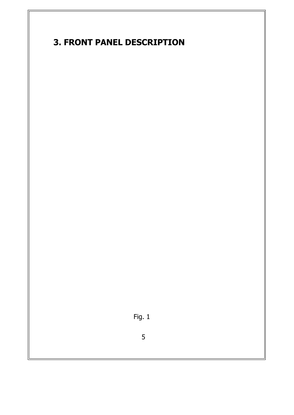 Front panel description | General Tools and Instruments DPHC2001 User Manual | Page 7 / 25