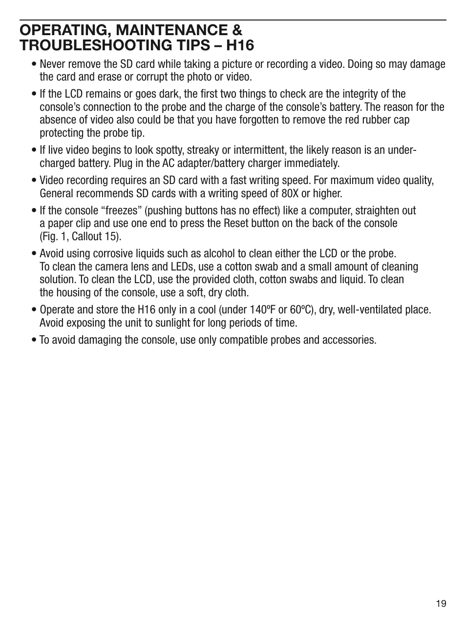 General Tools and Instruments DPS16 User Manual | Page 19 / 24