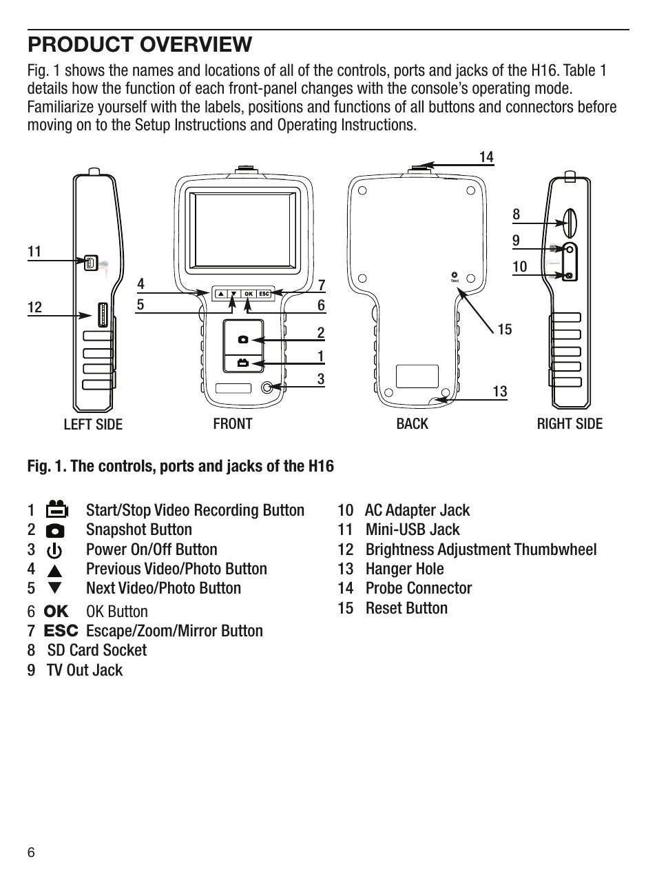 Product overview | General Tools and Instruments DPS16 User Manual | Page 6 / 24