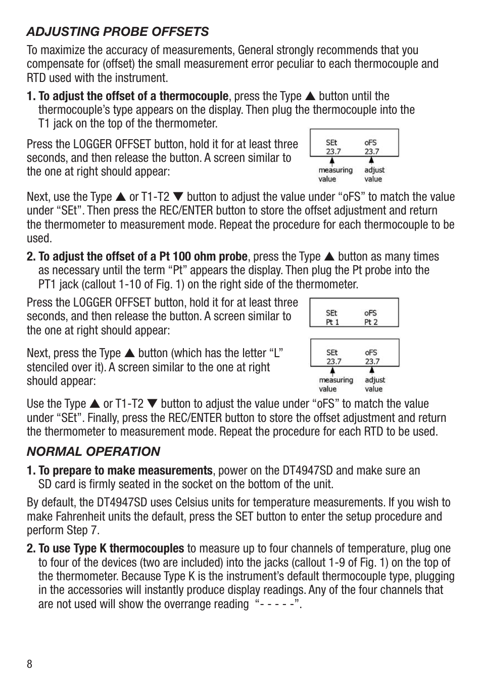 General Tools and Instruments DT4947SD User Manual | Page 8 / 16