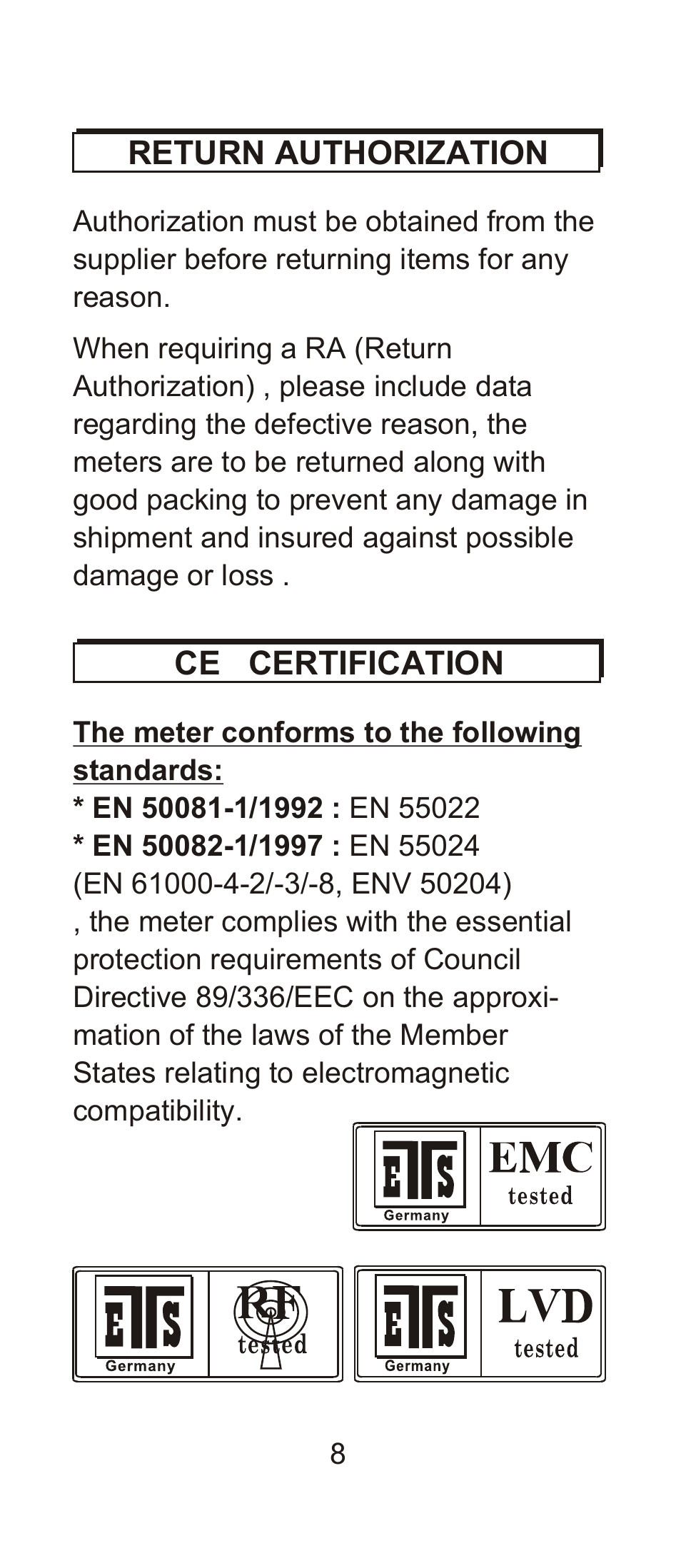 General Tools and Instruments DT8803 User Manual | Page 9 / 9