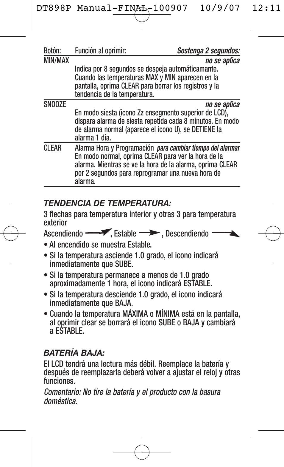 General Tools and Instruments DT898P User Manual | Page 8 / 12