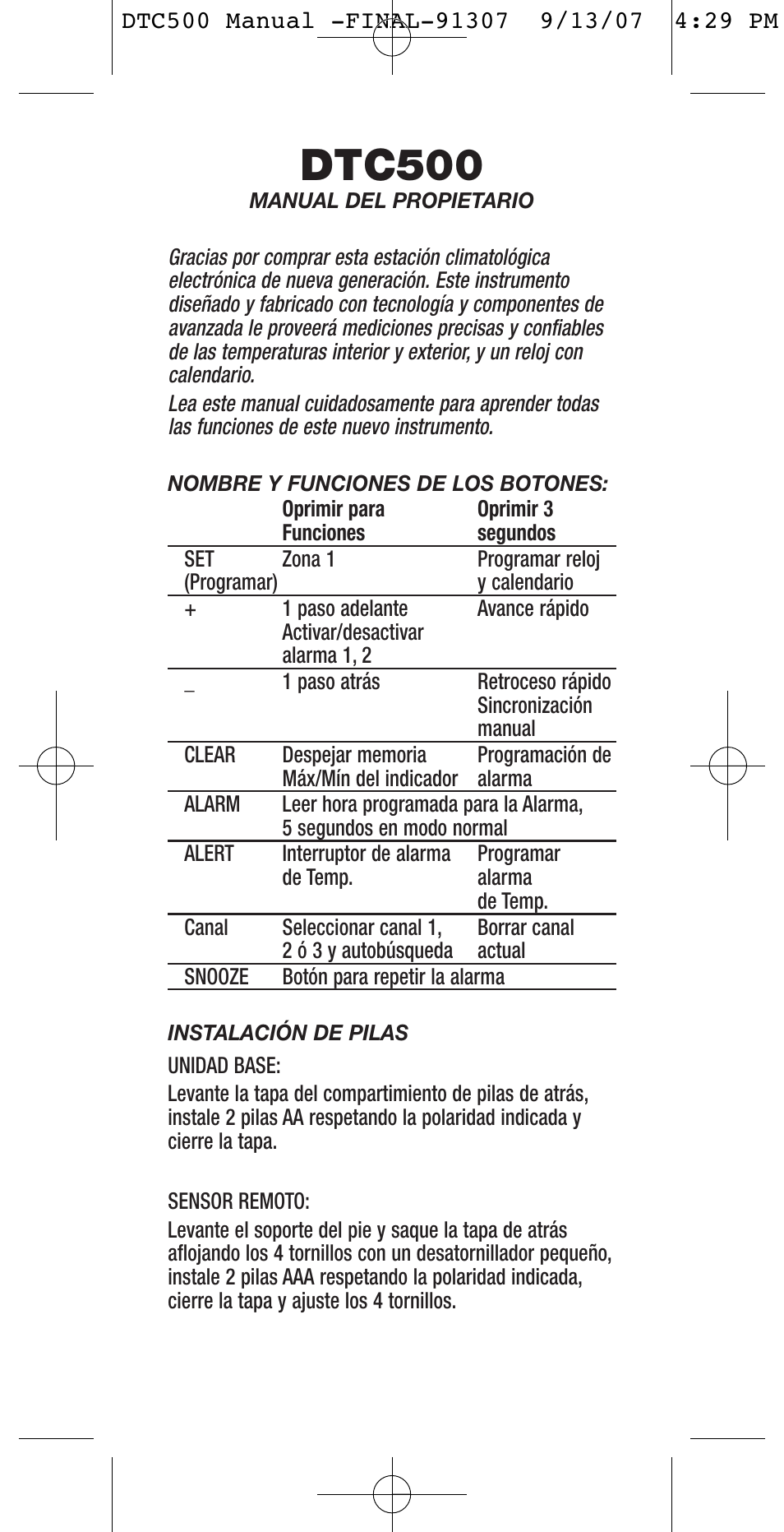 Dtc500 | General Tools and Instruments DTC500 User Manual | Page 11 / 16