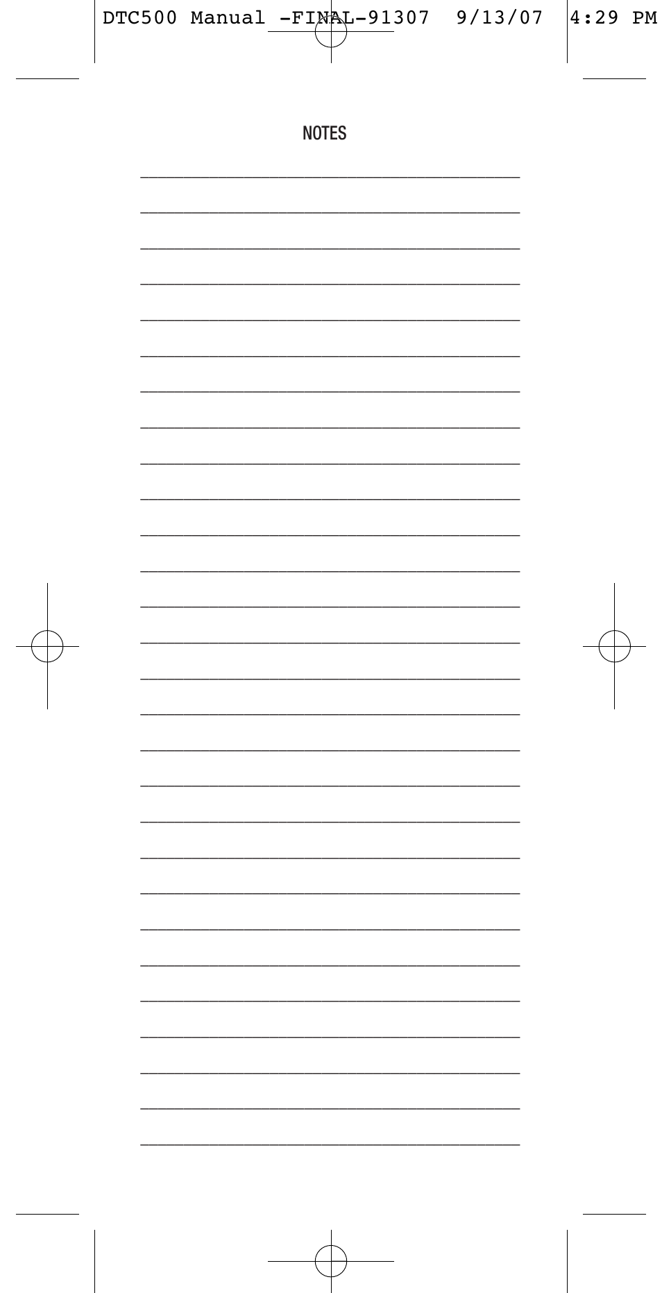 General Tools and Instruments DTC500 User Manual | Page 15 / 16