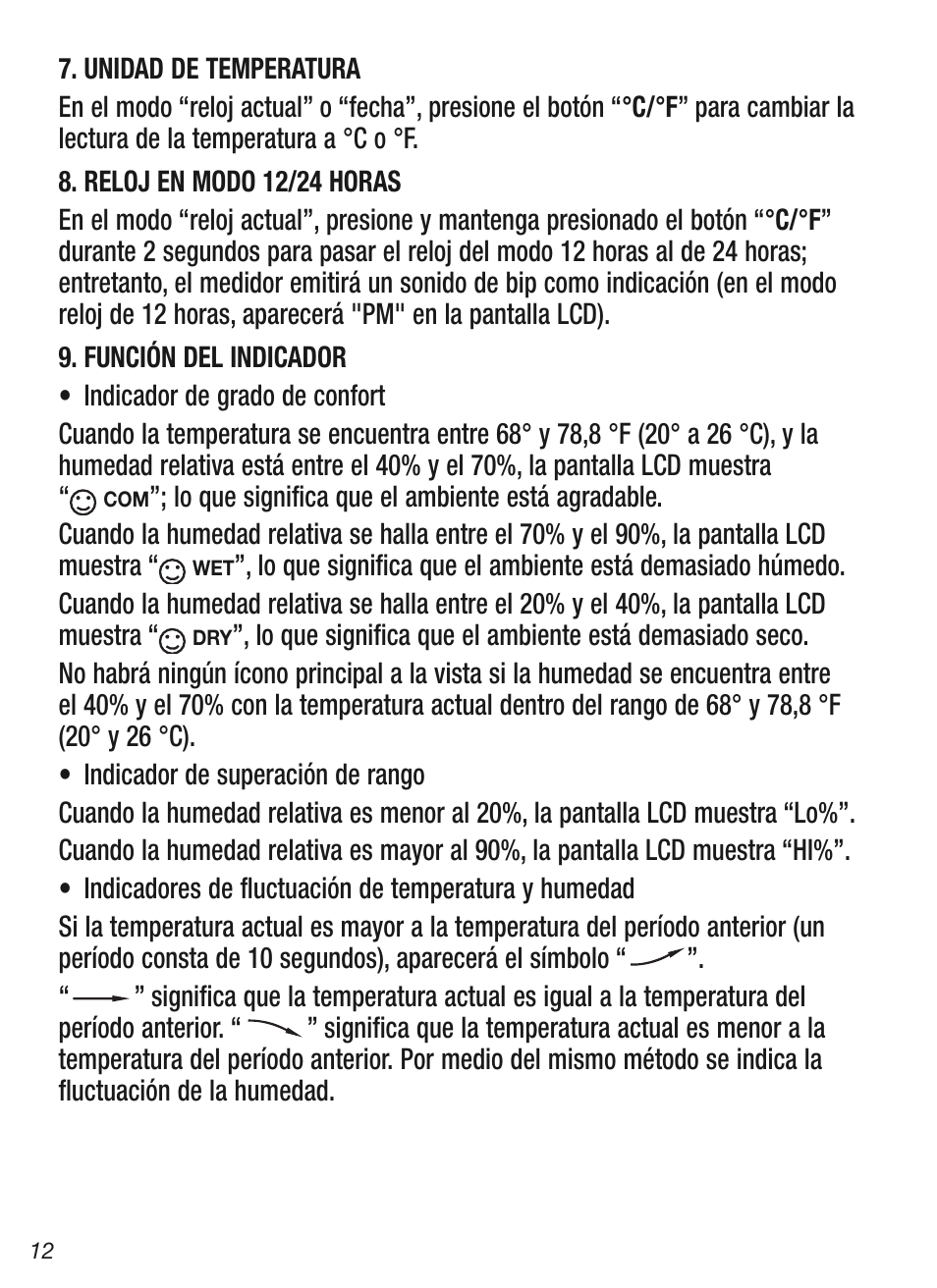 General Tools and Instruments DTH03A User Manual | Page 12 / 20