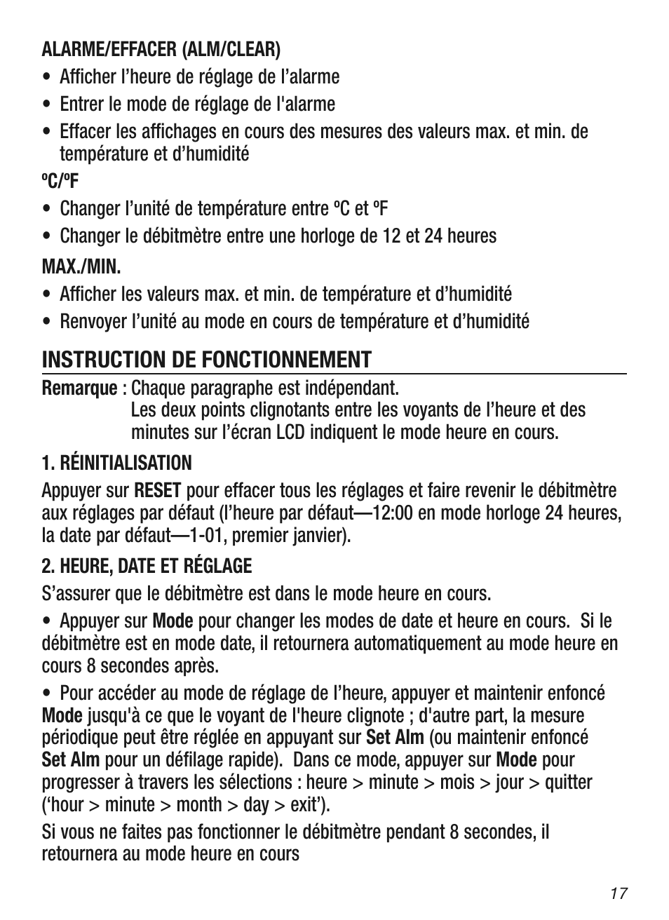 General Tools and Instruments DTH03A User Manual | Page 17 / 20