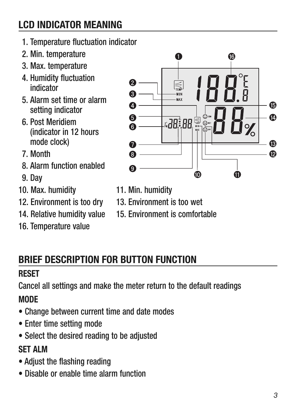 General Tools and Instruments DTH03A User Manual | Page 3 / 20