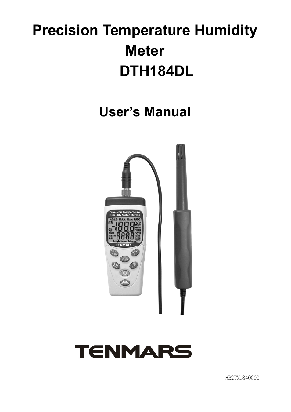 General Tools and Instruments DTH184DL User Manual | 20 pages