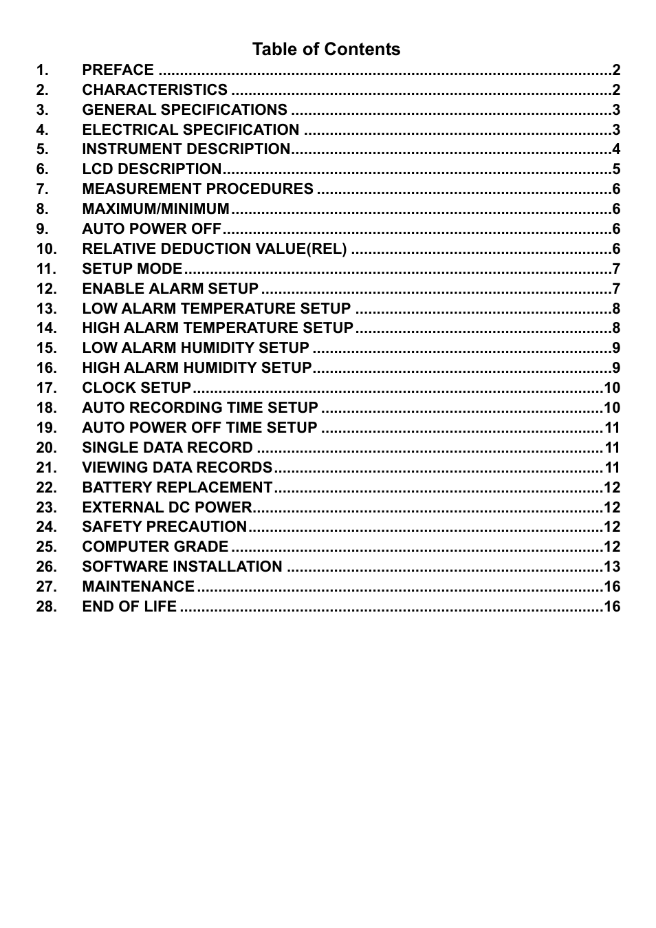 General Tools and Instruments DTH184DL User Manual | Page 3 / 20