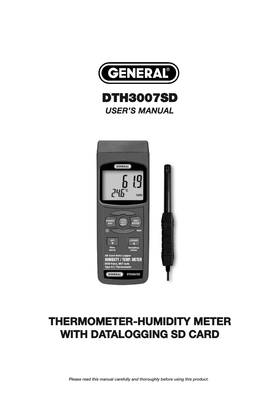 General Tools and Instruments DTH3007SD User Manual | 12 pages