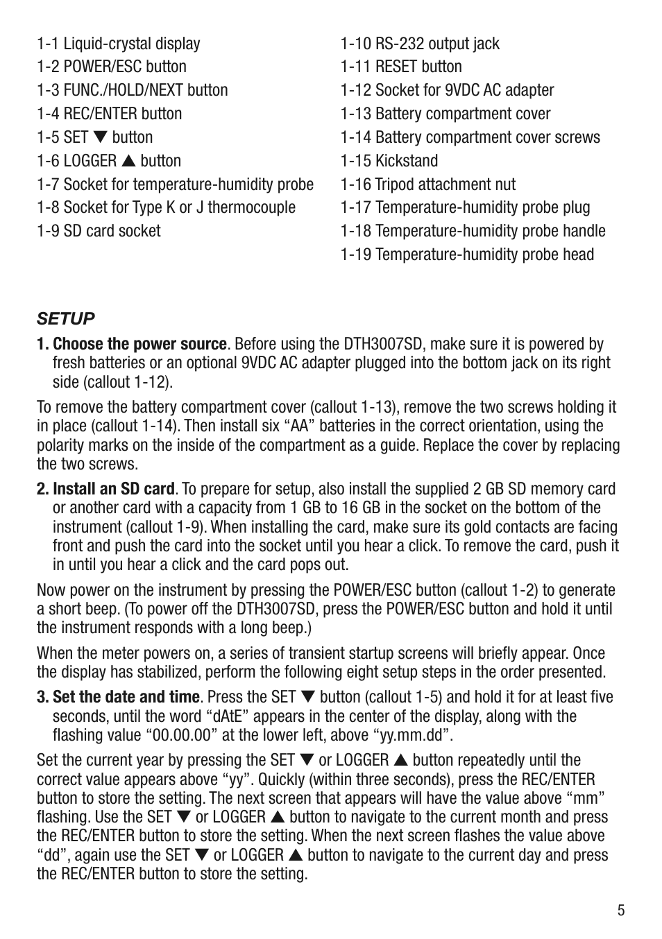 General Tools and Instruments DTH3007SD User Manual | Page 5 / 12
