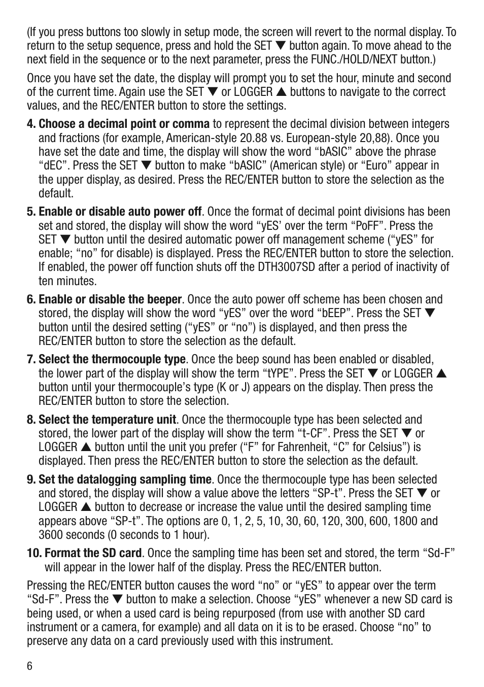 General Tools and Instruments DTH3007SD User Manual | Page 6 / 12