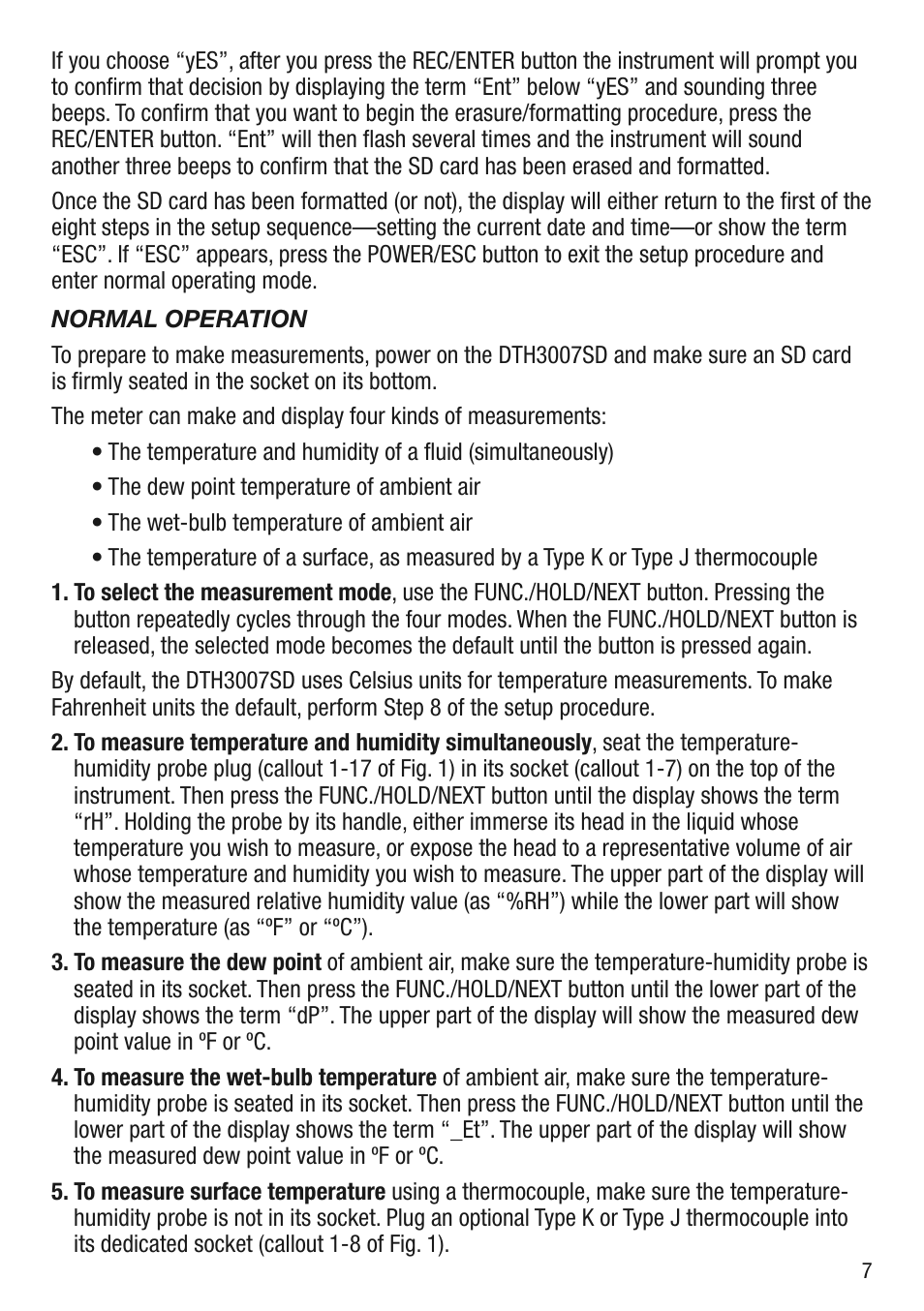 General Tools and Instruments DTH3007SD User Manual | Page 7 / 12