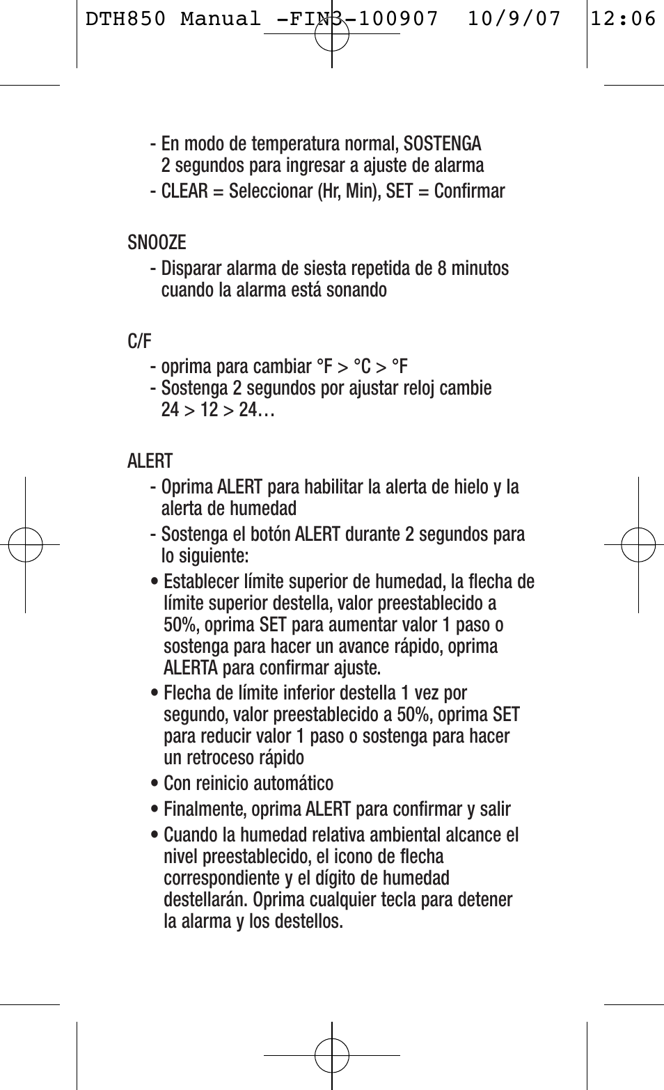 General Tools and Instruments DTH850 User Manual | Page 13 / 16