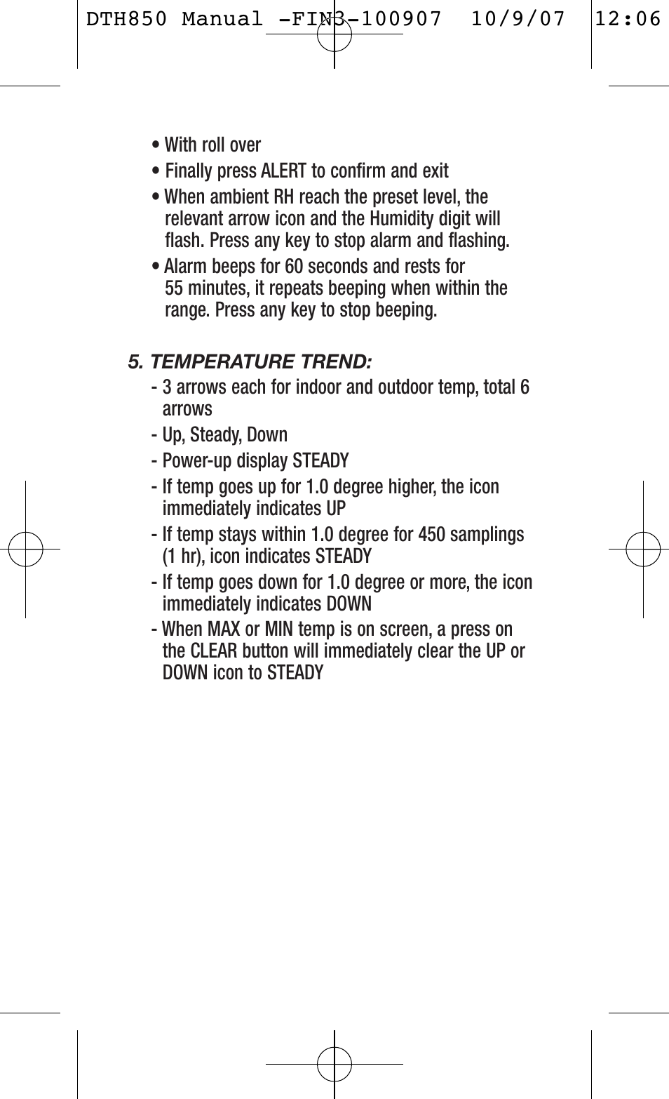 General Tools and Instruments DTH850 User Manual | Page 5 / 16