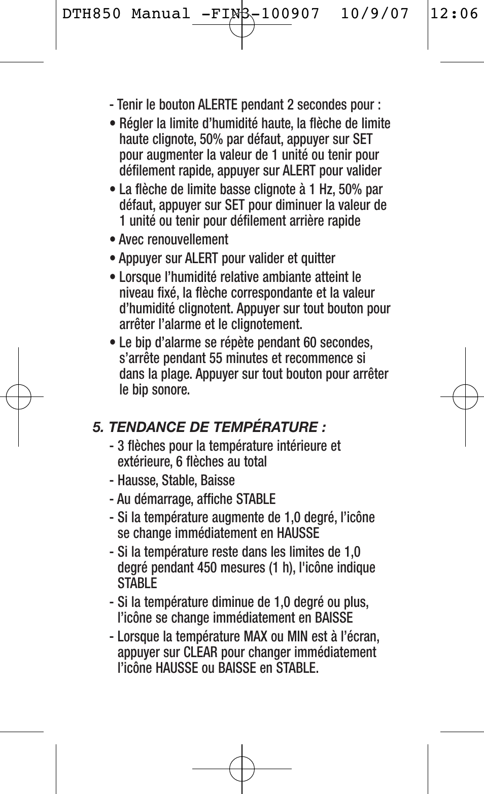 General Tools and Instruments DTH850 User Manual | Page 9 / 16