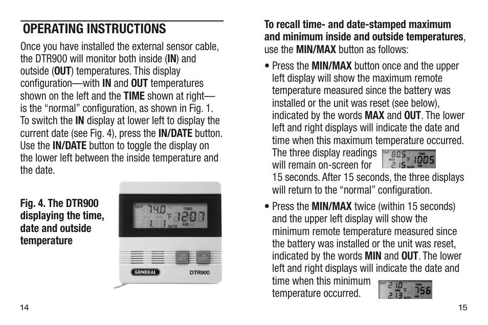 Operating instructions | General Tools and Instruments DTR900 v.1 User Manual | Page 8 / 11