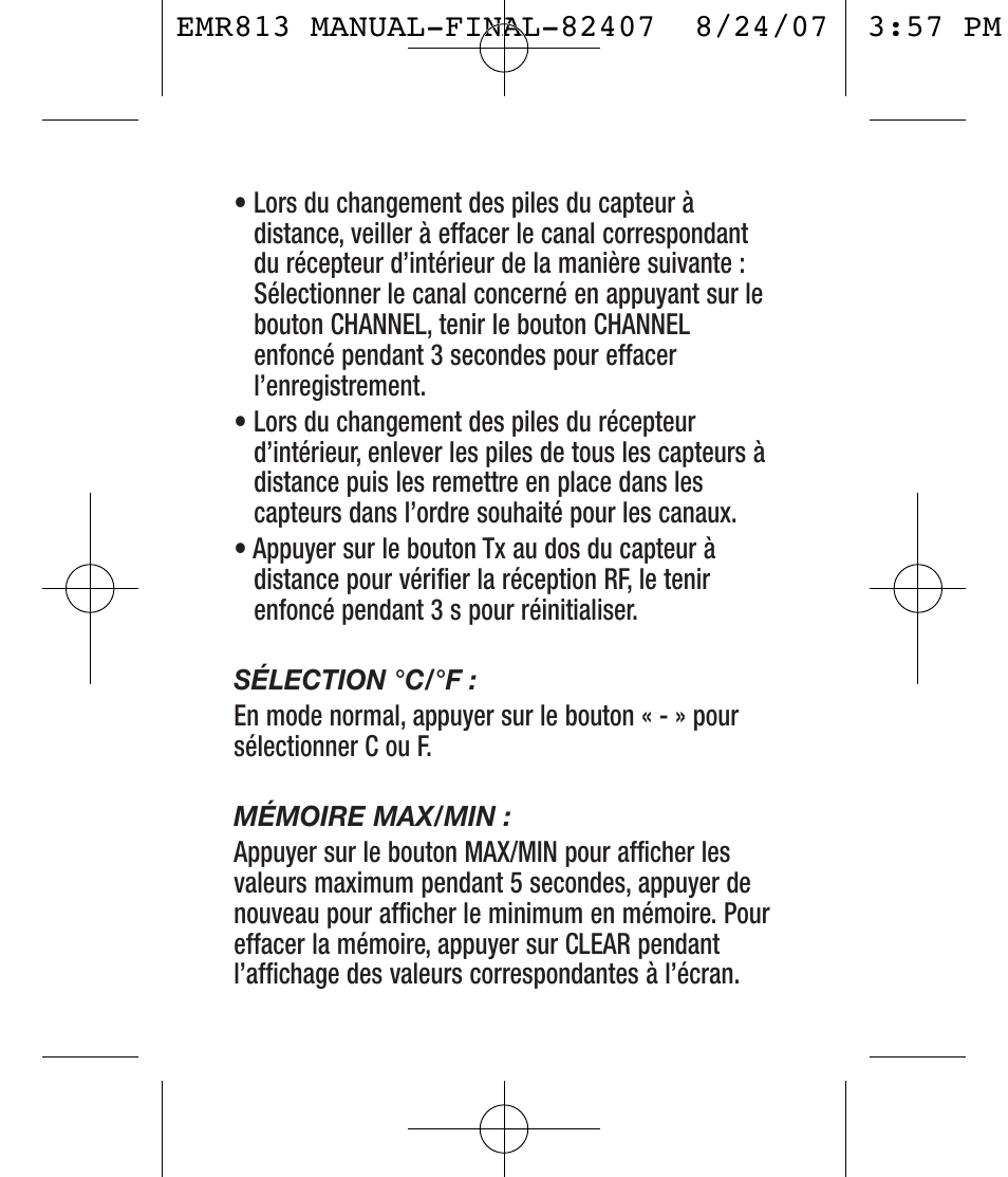 General Tools and Instruments EMR813 User Manual | Page 10 / 20