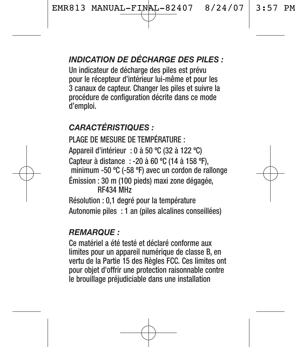 General Tools and Instruments EMR813 User Manual | Page 12 / 20