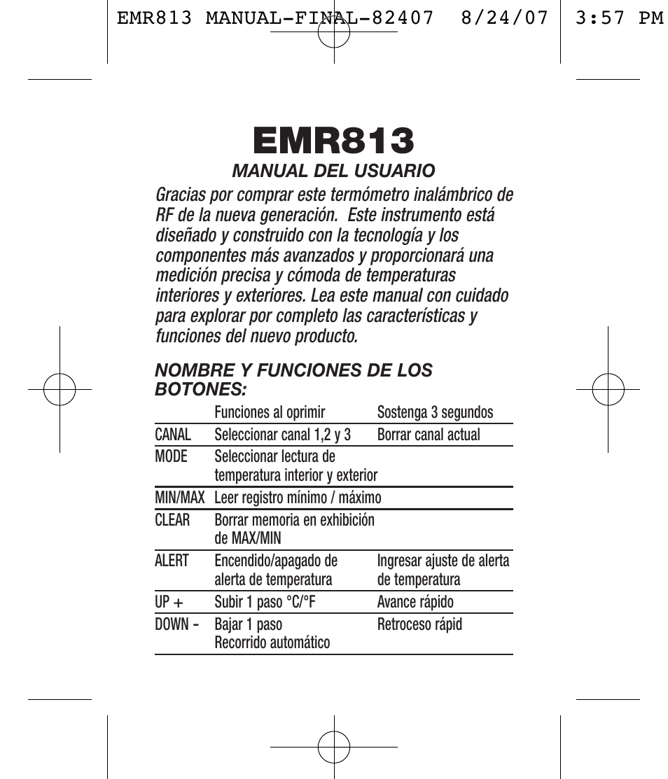 Emr813 | General Tools and Instruments EMR813 User Manual | Page 14 / 20