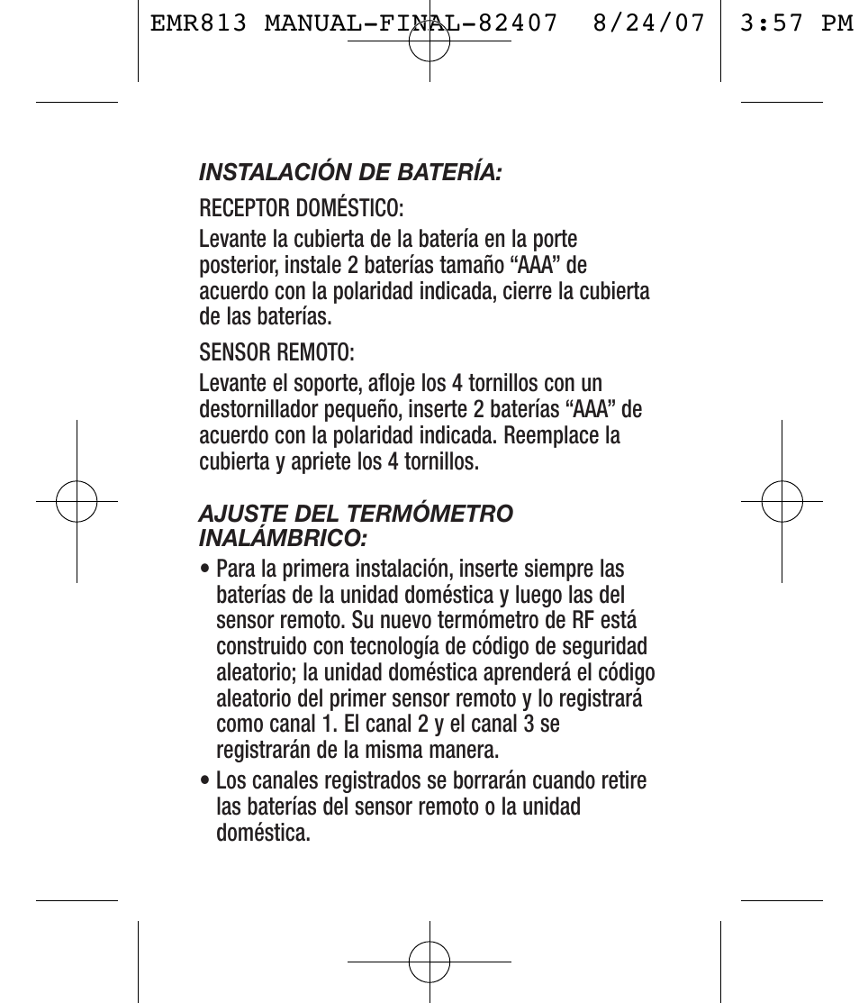 General Tools and Instruments EMR813 User Manual | Page 15 / 20