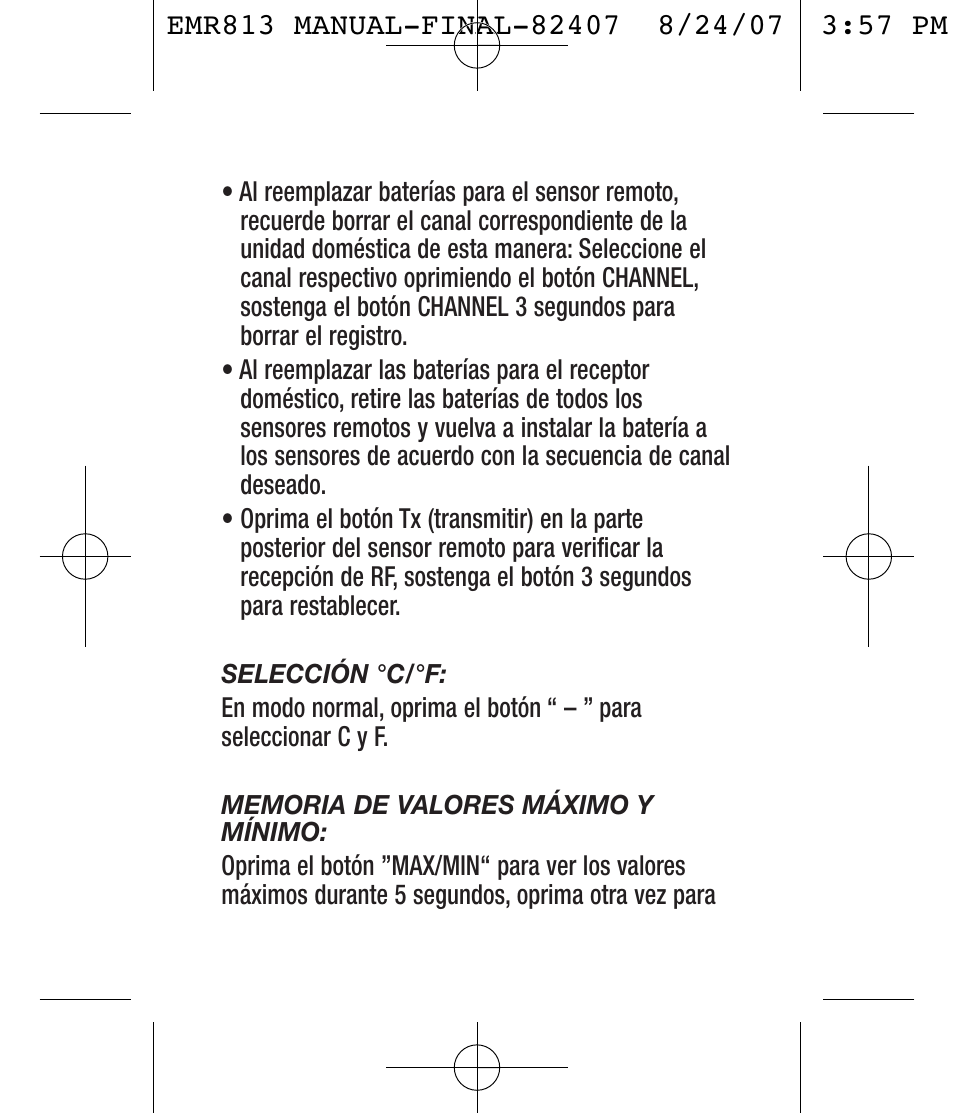 General Tools and Instruments EMR813 User Manual | Page 16 / 20