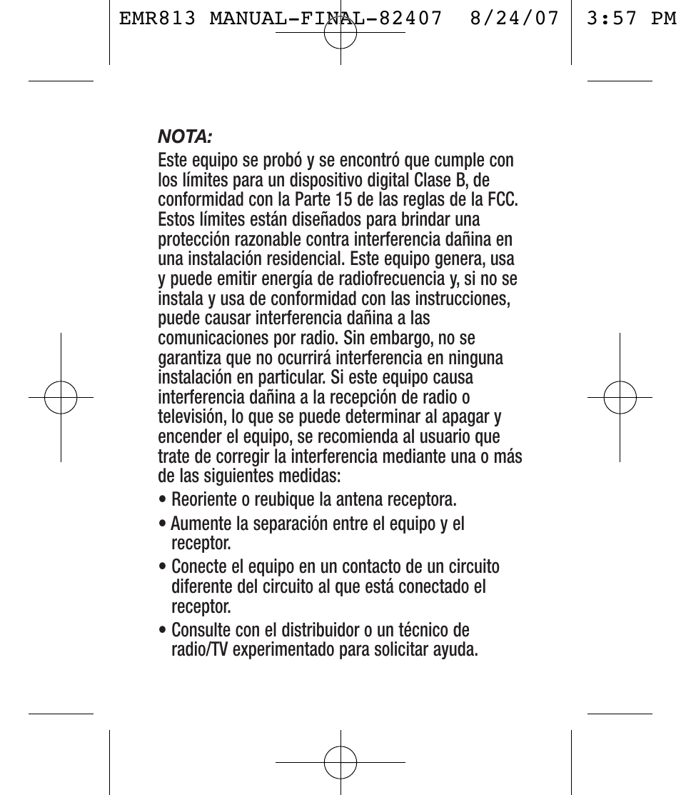 General Tools and Instruments EMR813 User Manual | Page 19 / 20