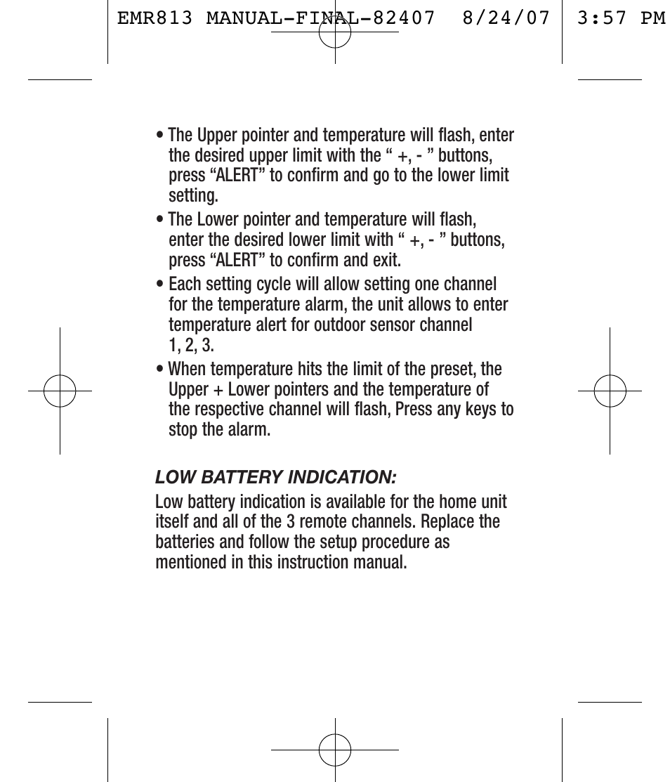 General Tools and Instruments EMR813 User Manual | Page 5 / 20