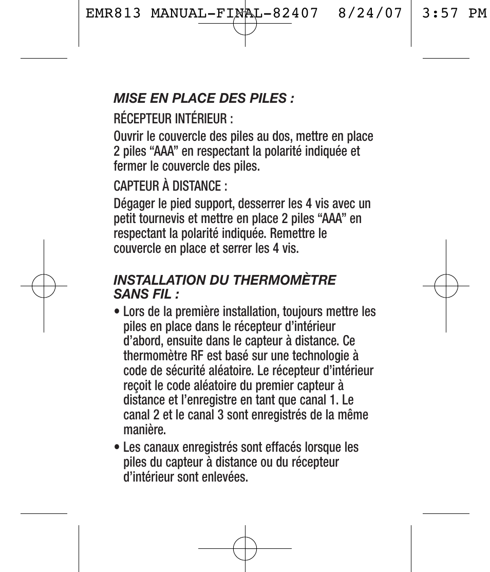 General Tools and Instruments EMR813 User Manual | Page 9 / 20