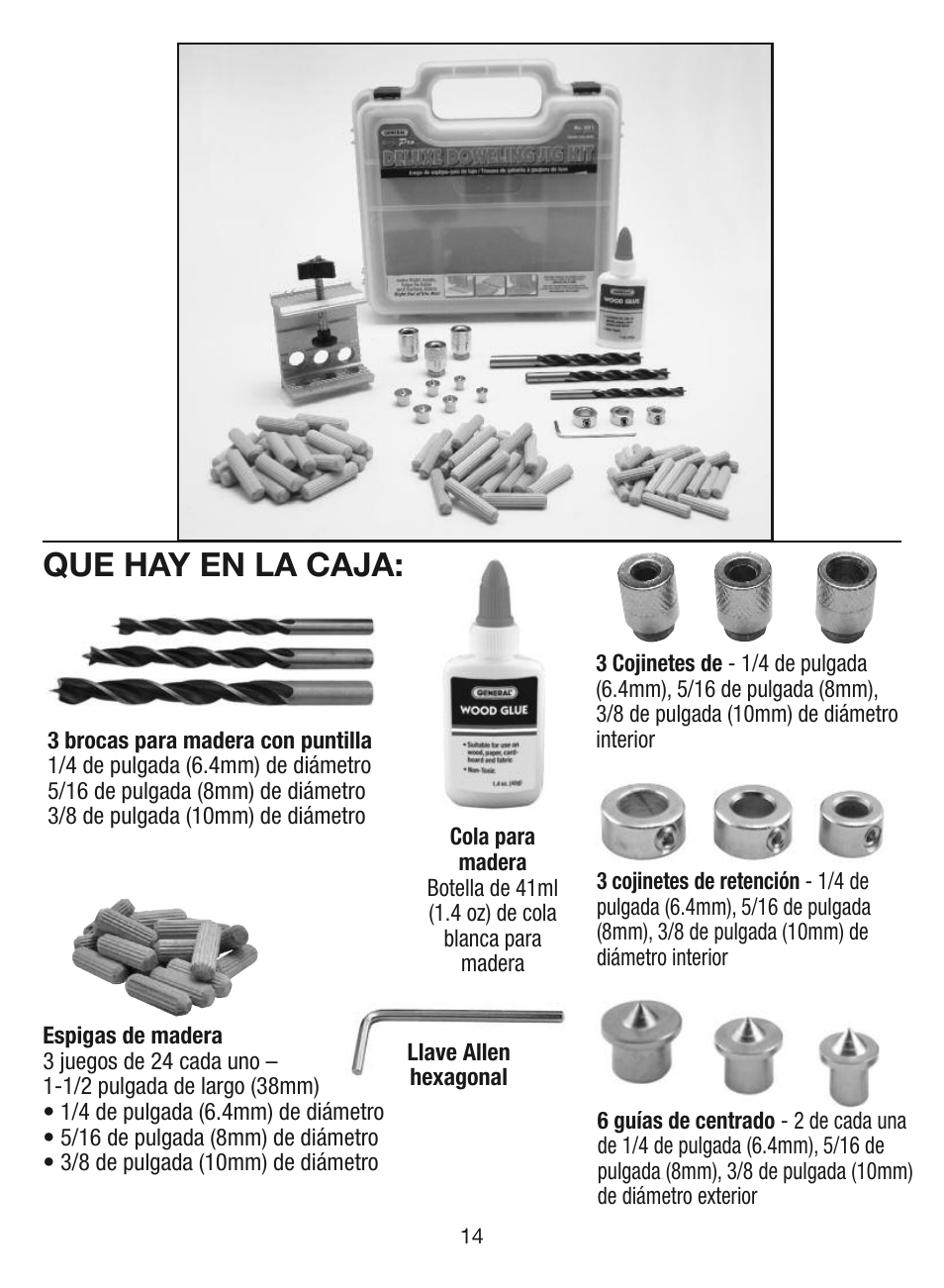 Que hay en la caja | General Tools and Instruments EZPro851 User Manual | Page 14 / 32