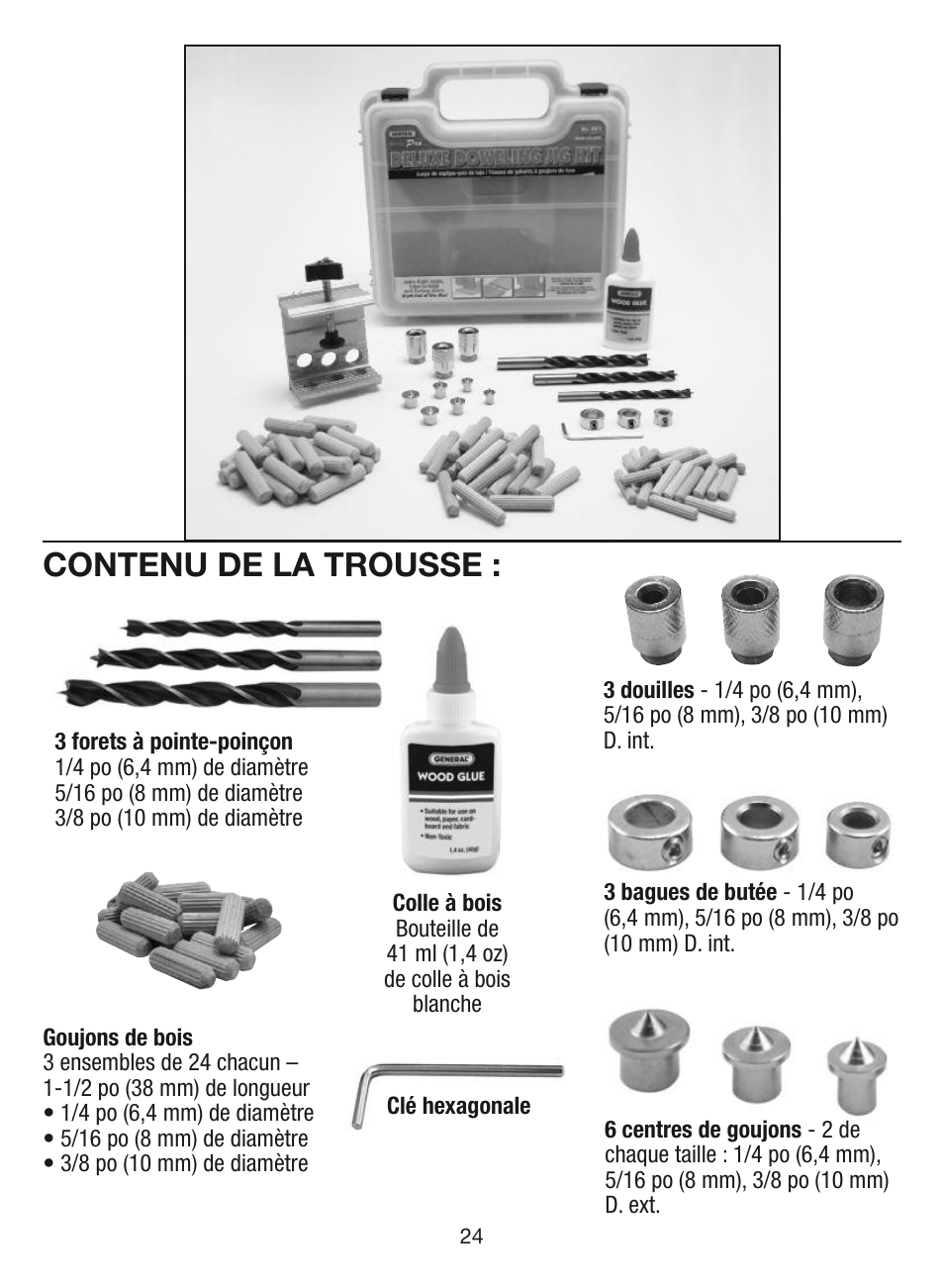 Contenu de la trousse | General Tools and Instruments EZPro851 User Manual | Page 24 / 32