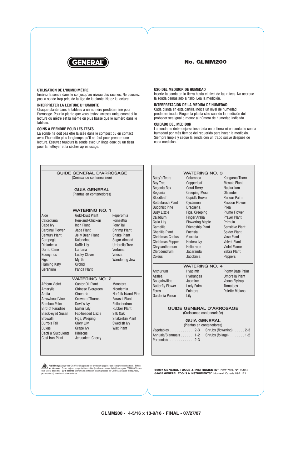 No. glmm200 | General Tools and Instruments GLMM200 User Manual | Page 2 / 2