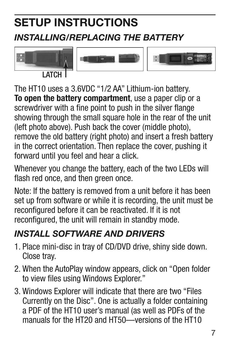 Setup instructions | General Tools and Instruments HT10 User Manual | Page 7 / 20