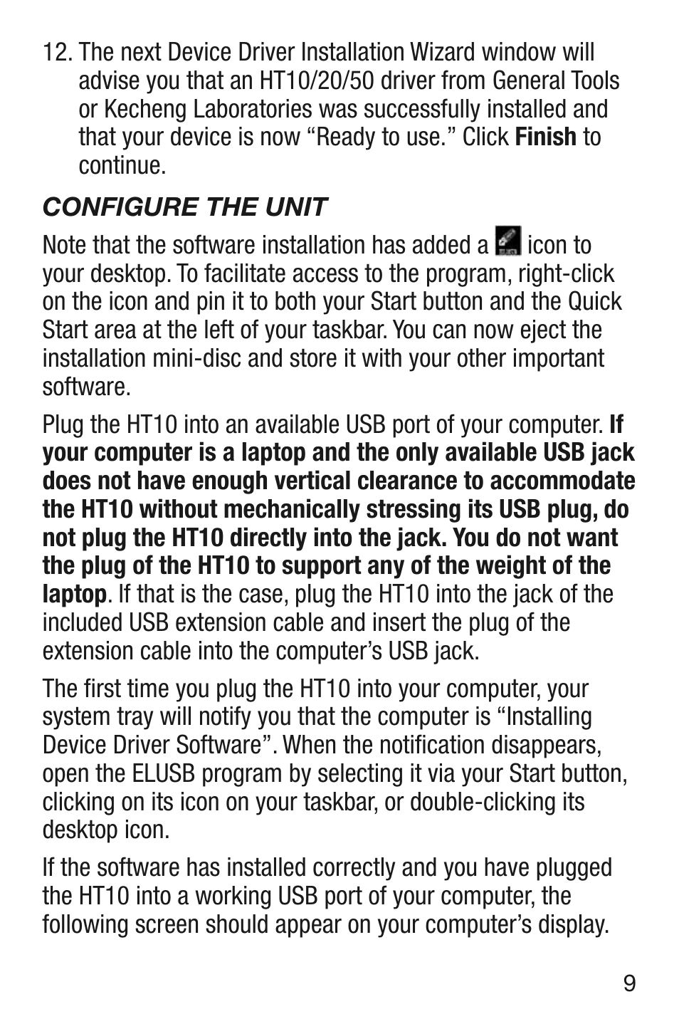 General Tools and Instruments HT10 User Manual | Page 9 / 20