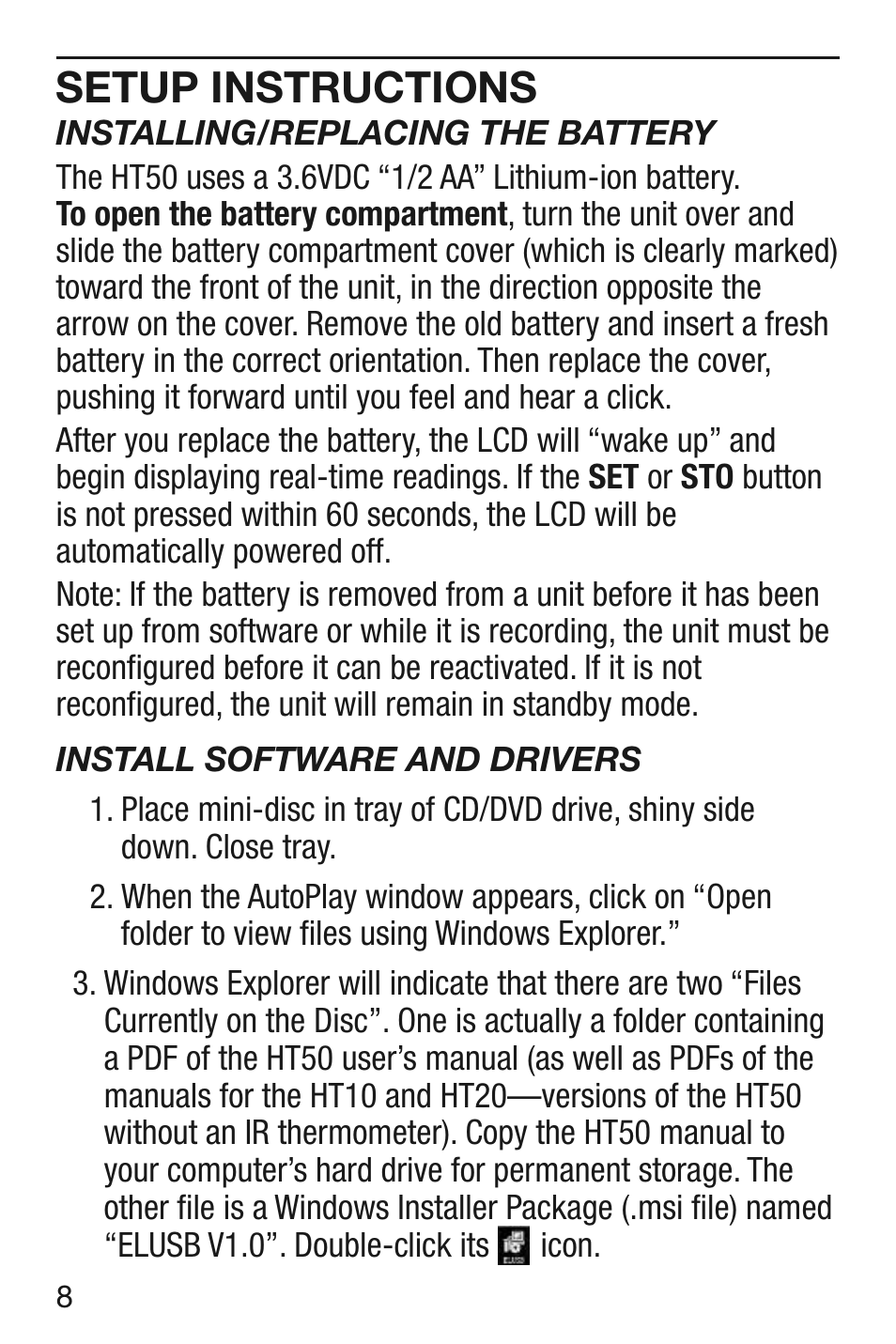 Setup instructions | General Tools and Instruments HT50 v.1 User Manual | Page 8 / 24