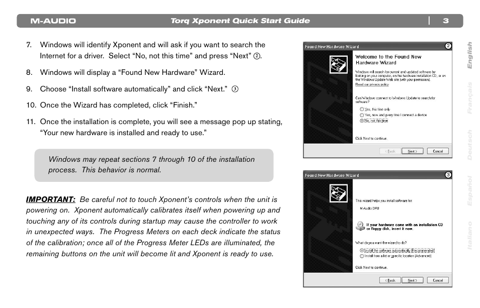 M-AUDIO Xponent User Manual | Page 4 / 10