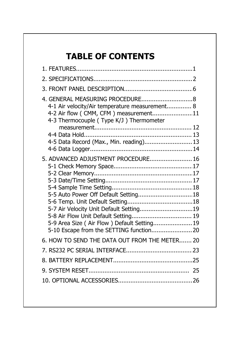 General Tools and Instruments HWA2005DL User Manual | Page 2 / 29