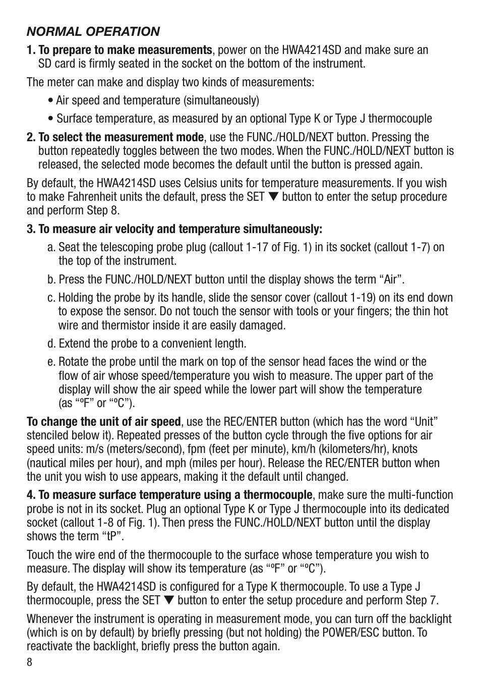 General Tools and Instruments HWA4214SD User Manual | Page 8 / 16