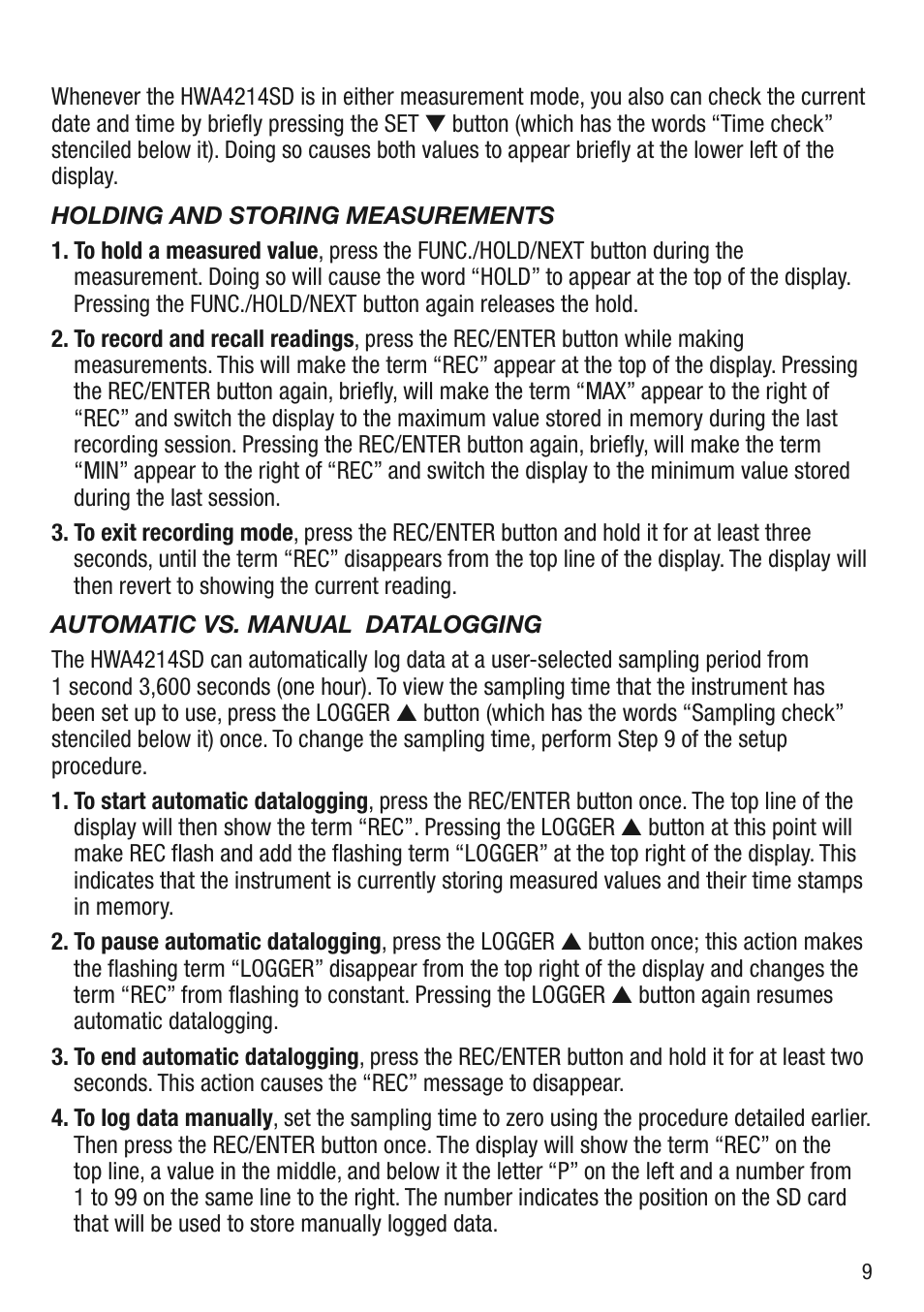 General Tools and Instruments HWA4214SD User Manual | Page 9 / 16