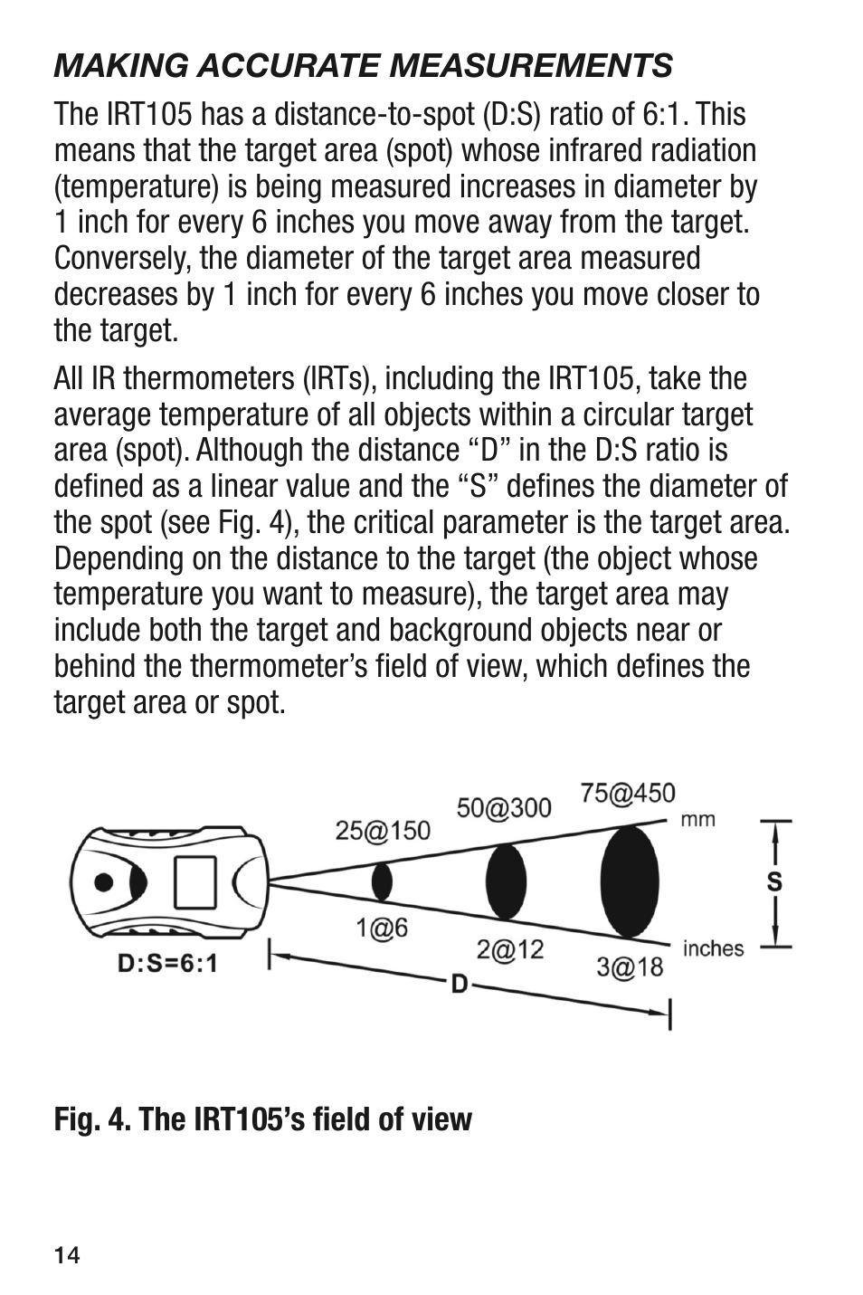 General Tools and Instruments IRT105 User Manual | Page 14 / 60
