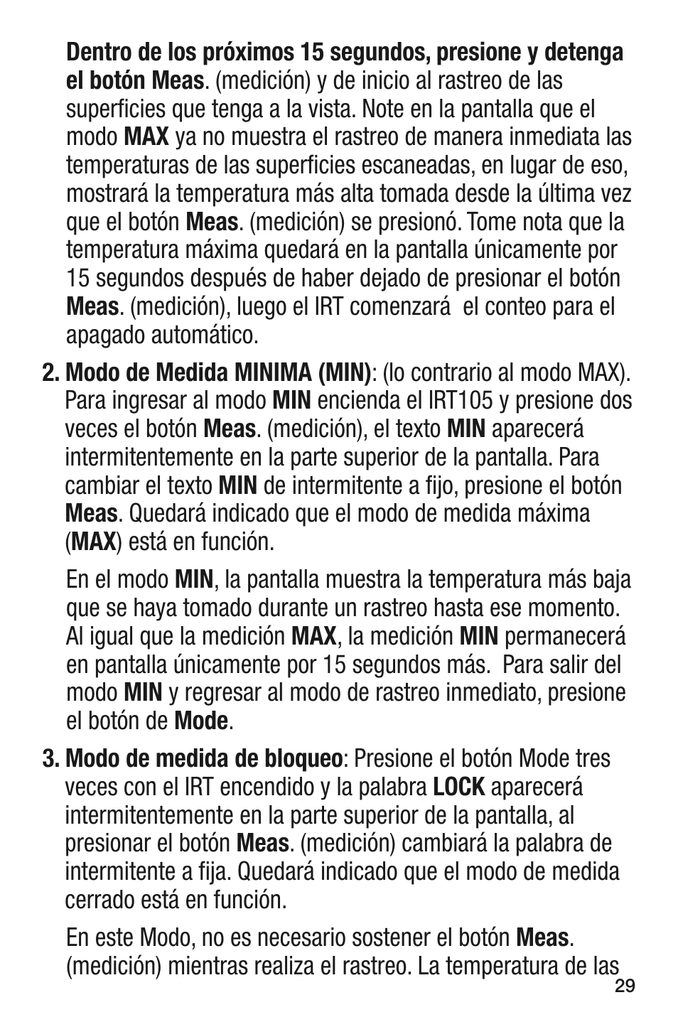 General Tools and Instruments IRT105 User Manual | Page 29 / 60